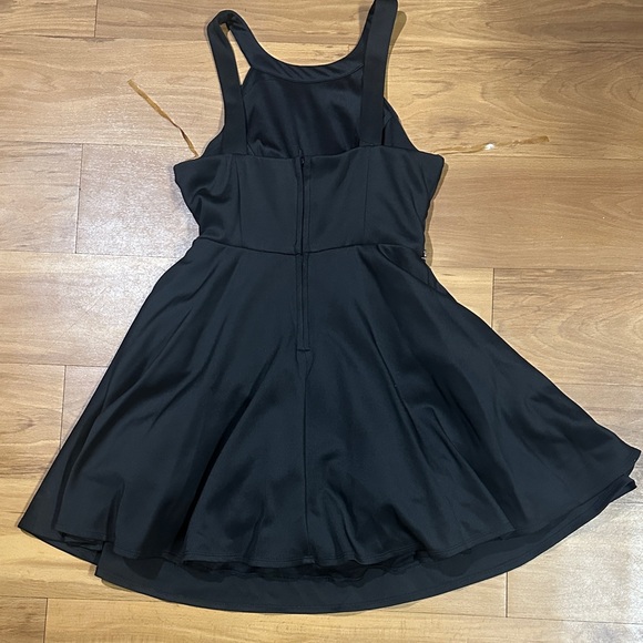 Emerald Sundae Black Mini Dress with Embellished Waist - Picture 3 of 4